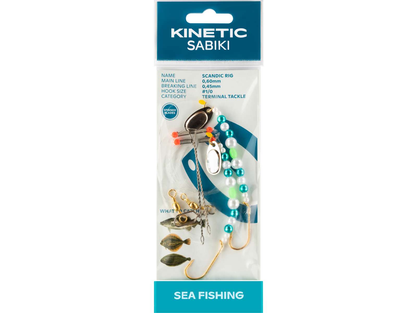 Kinetic Sabiki Scandic 2 Hook Spinner Sea Rig