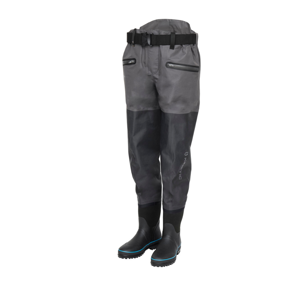 Kinetic X5 Waist Boot Foot Fishing Waders - Fishing Trousers Waist Waders 