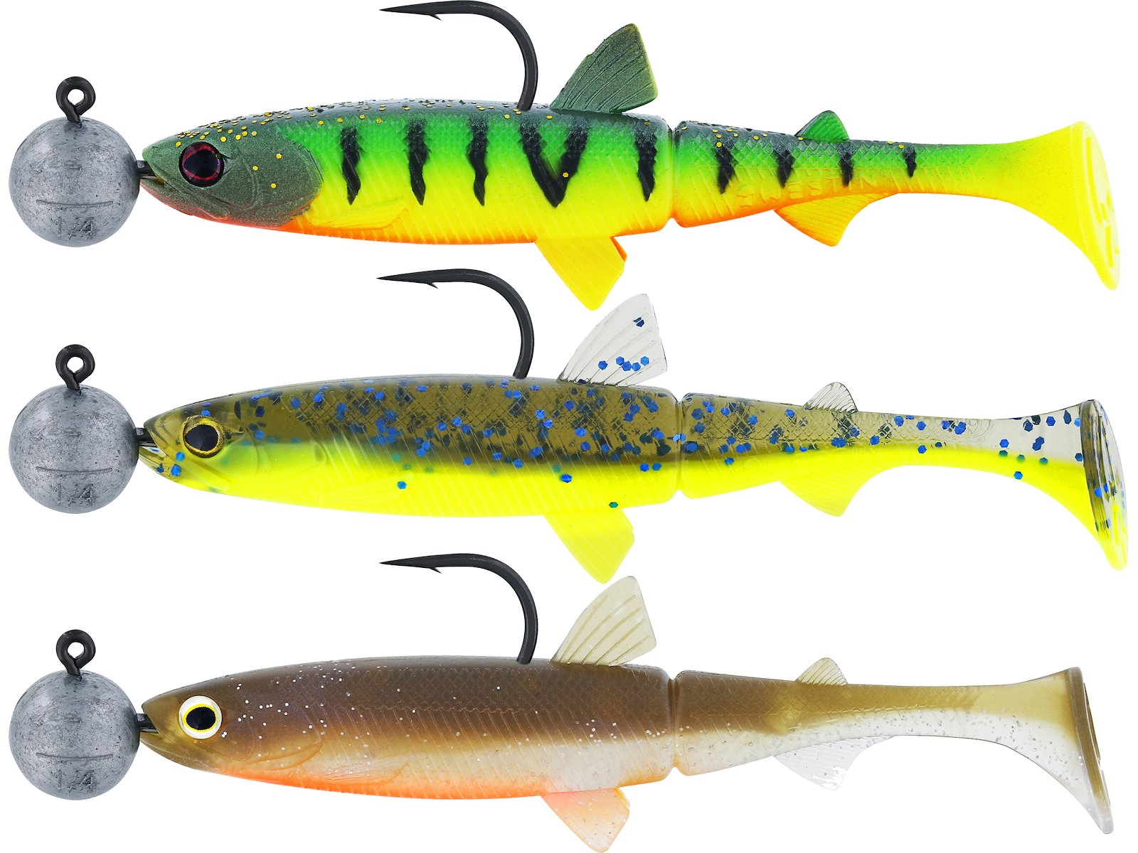 Westin Hypoteez Shadtail RnR Pre-rigged Soft Bait Lures Mix - 3pcs | 6.5cm | 3g