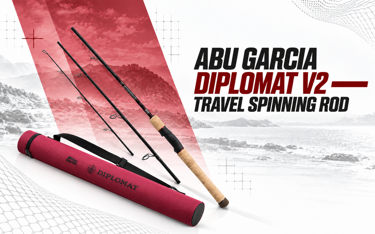 Abu Garcia Diplomat V2 travel spinning rod - G3 banner