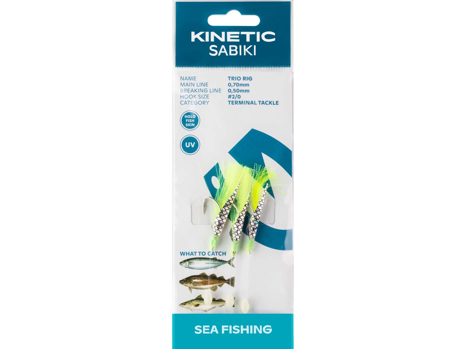 Kinetic Sabiki Trio 3 Hook Sea Rig