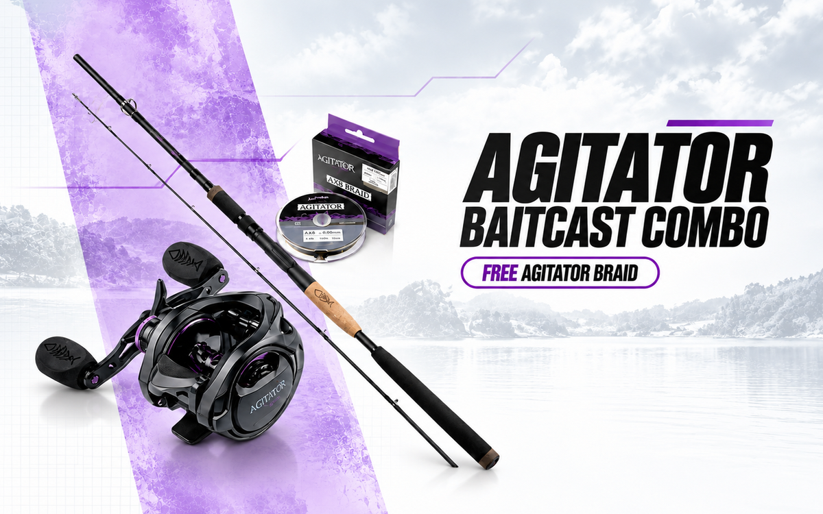 Agitator Baitcast Combo with free Agitator braid