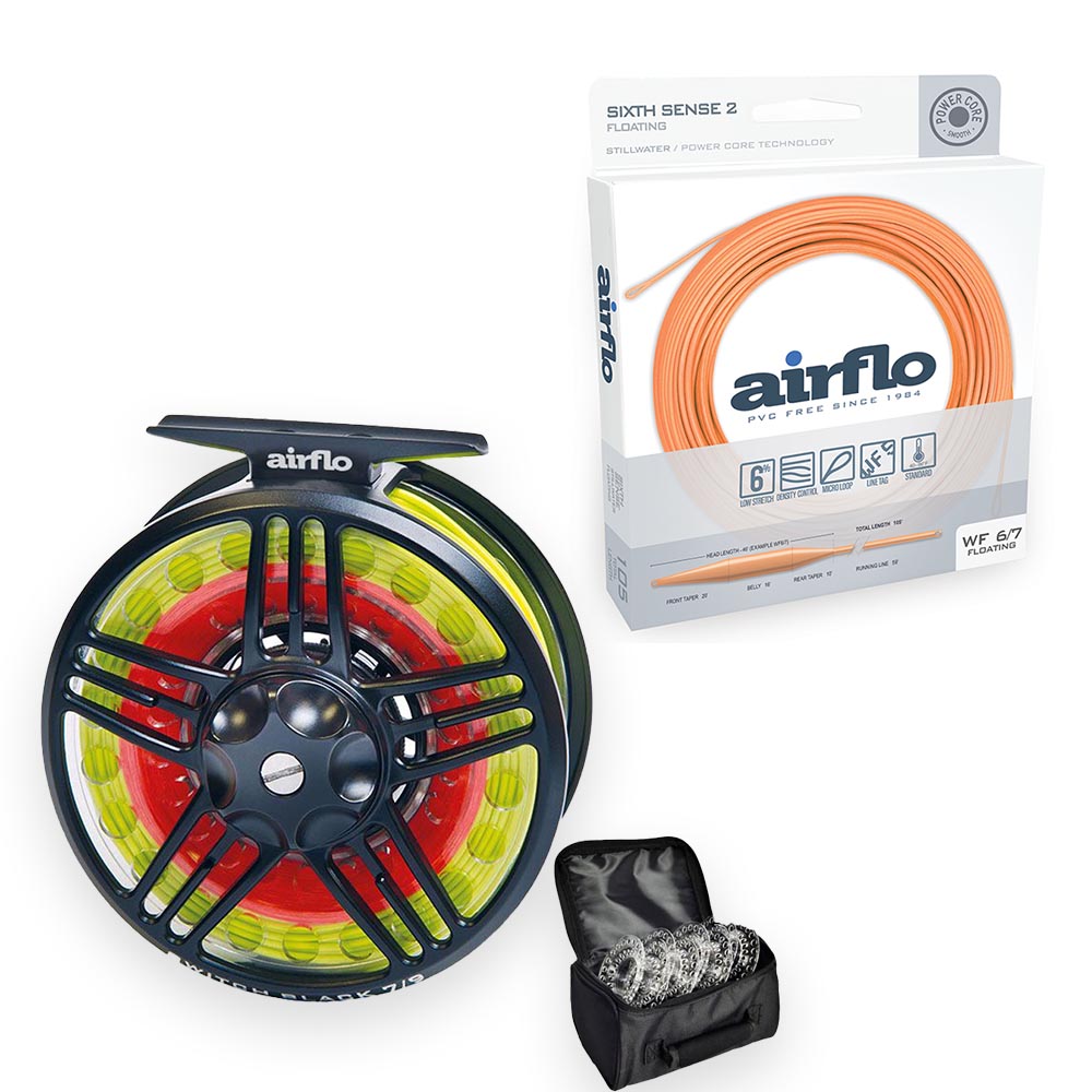 Airflo Switch Fly Reel + Airflo Sixth Sense Floating Fly Line - Fly Reel & Line Bundle