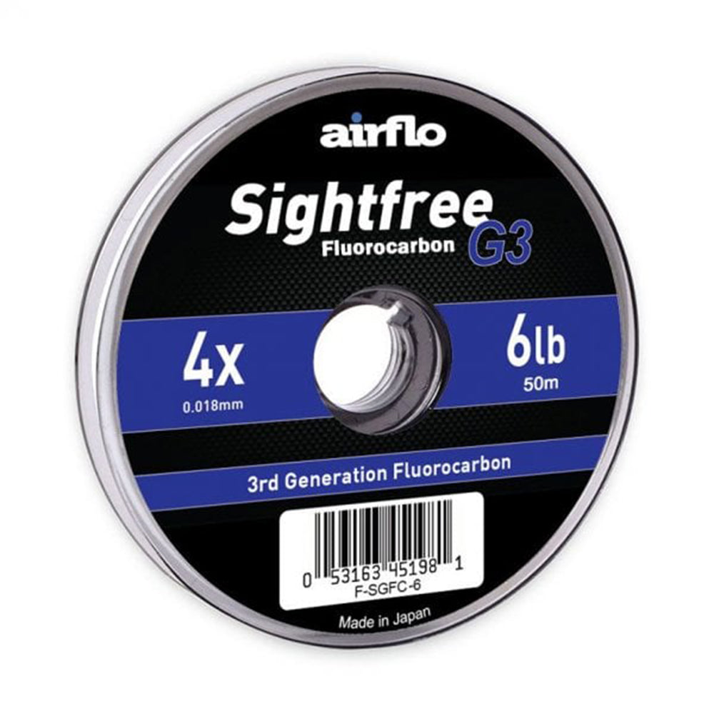 Airflo Sightfree G3 Fluorocarbon Tippet - Leader - Fishing Line 50M Spool