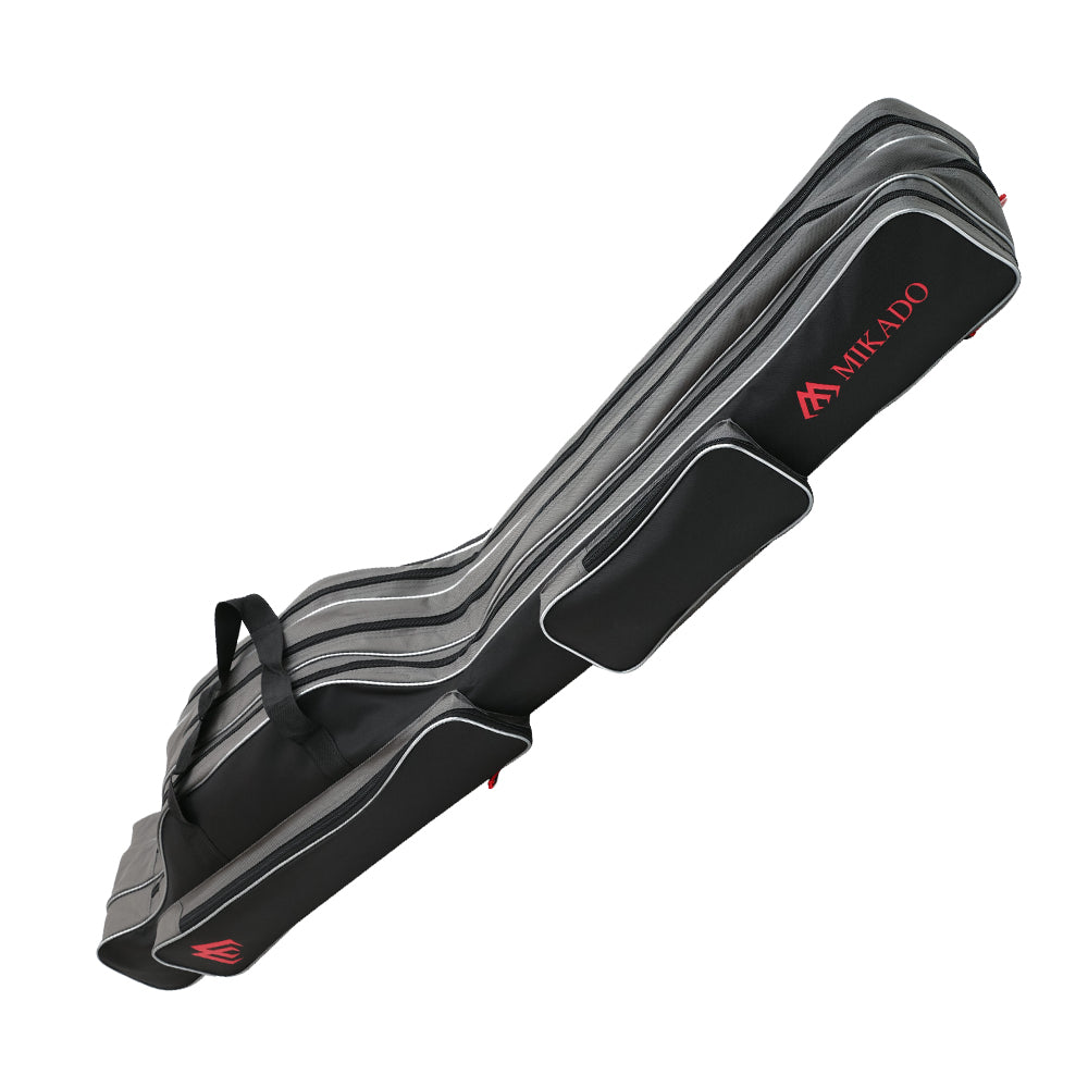 Mikado Fishing Rod Bag Holdall 3 Compartment Black