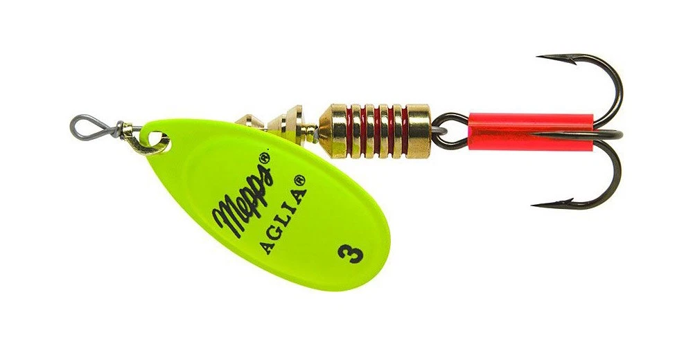 Mepps Aglia Fluoro Spinner - Original French Fishing Lure Trout Salmon Pike Bass