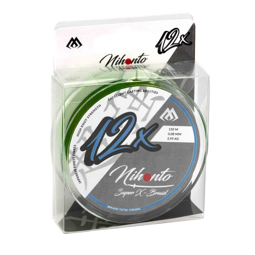 Mikado Nihonto Super X-Braid 12x - 12 Strand Braided Fishing Line - 150m