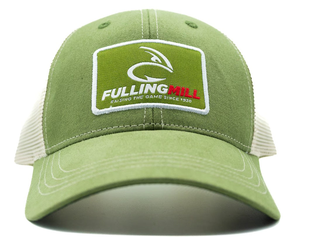 Fulling Mill Olive Stealth Trucker Style Fishing Hat 