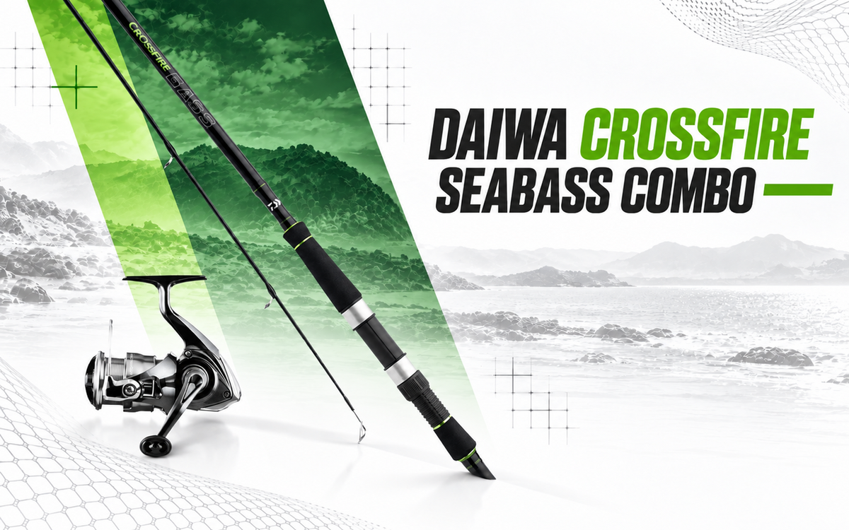 Daiwa Crossfire Seabass spinning combo green G3 banner