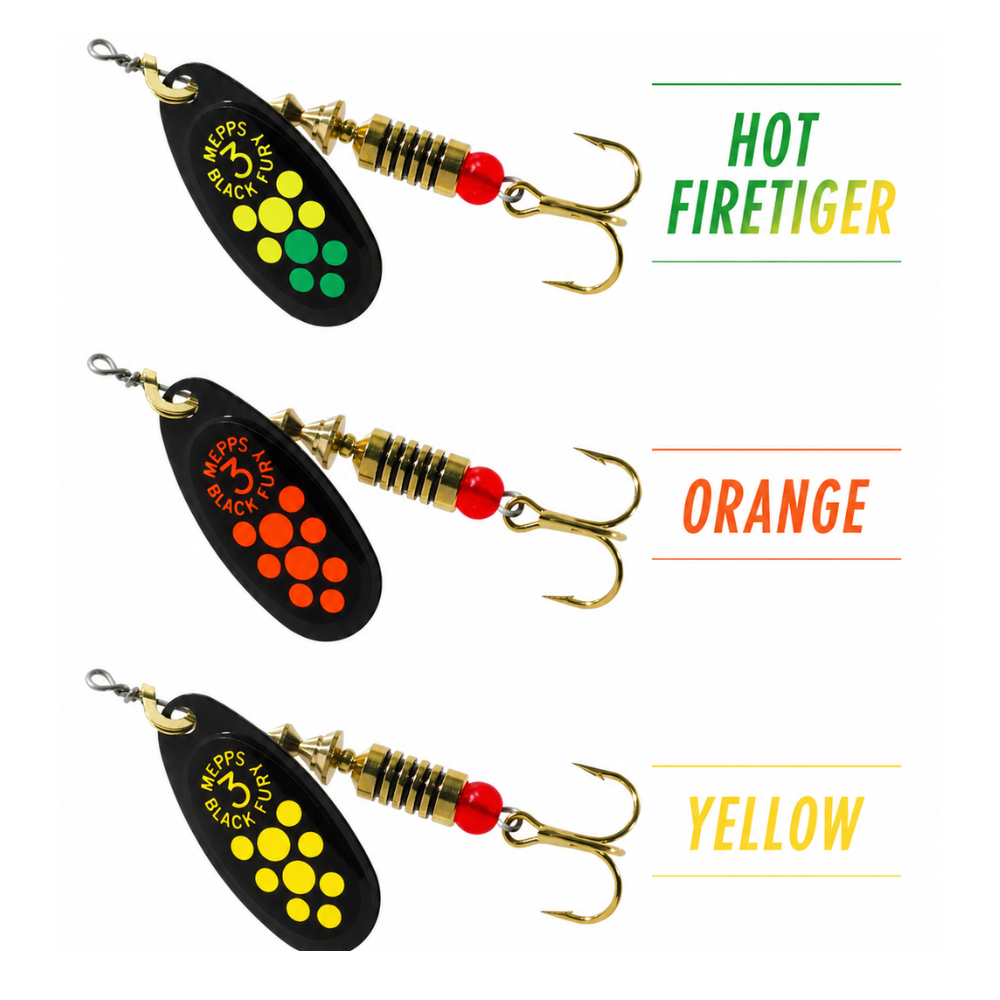 Mepps Black Fury Spinner - Original French Fishing Lure