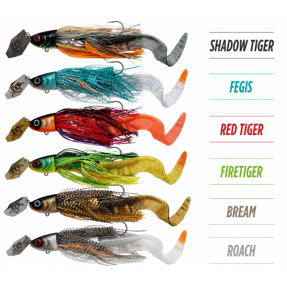 Abu Garcia Beast Bladed Jig Lure - 25cm | 50g - Pike Predator Soft Fishing Lure