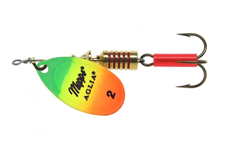 Mepps Aglia Fluoro Spinner - Original French Fishing Lure Trout Salmon Pike Bass