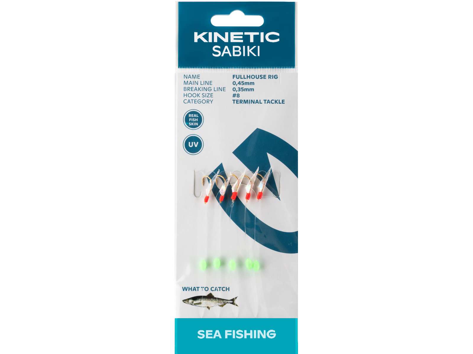 Kinetic Sabiki Fullhouse 5 Hook Sea Rig Fishskin