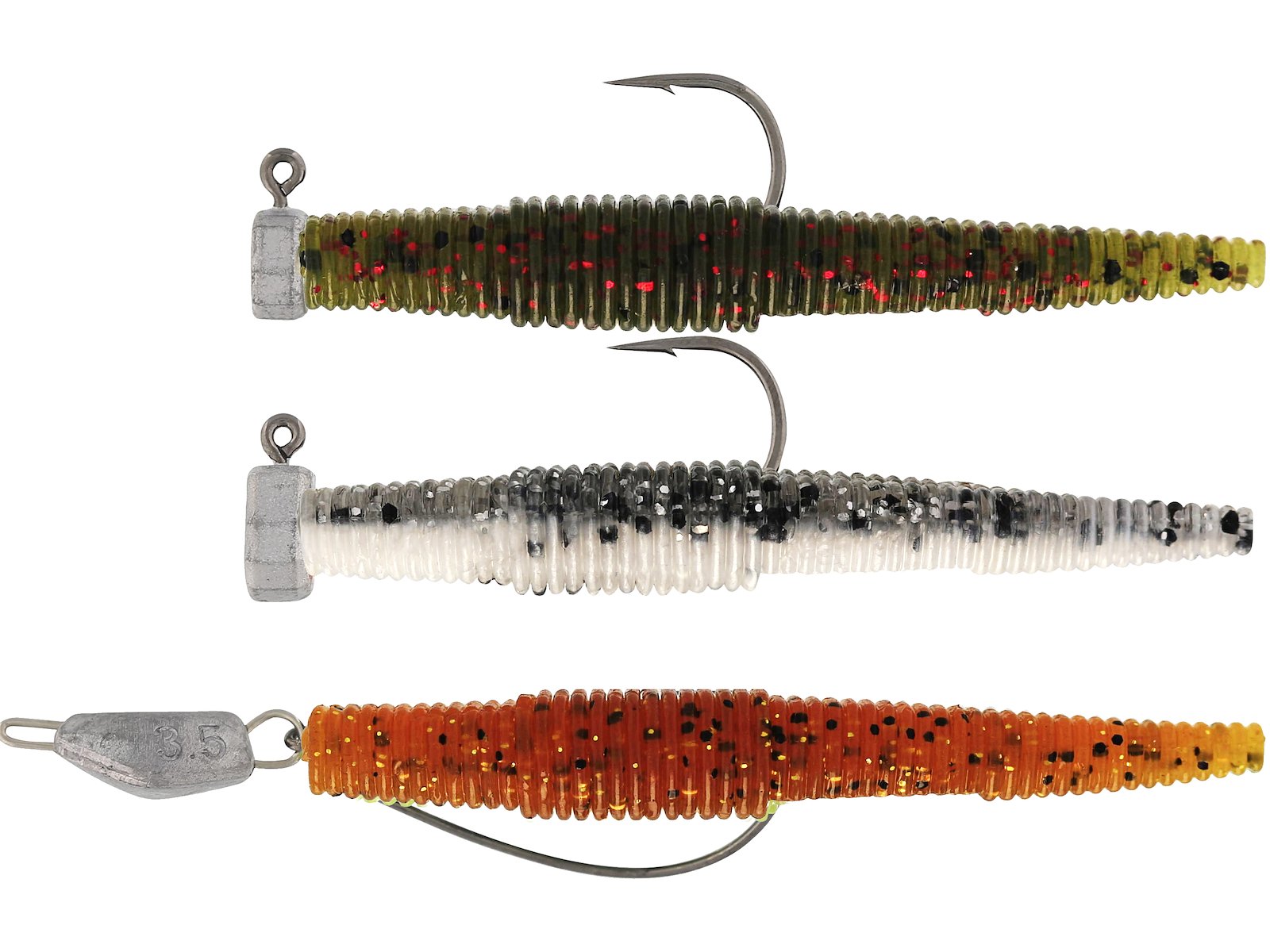 Westin Ned Worm Slim Pred-Rigged Lures 3 pack