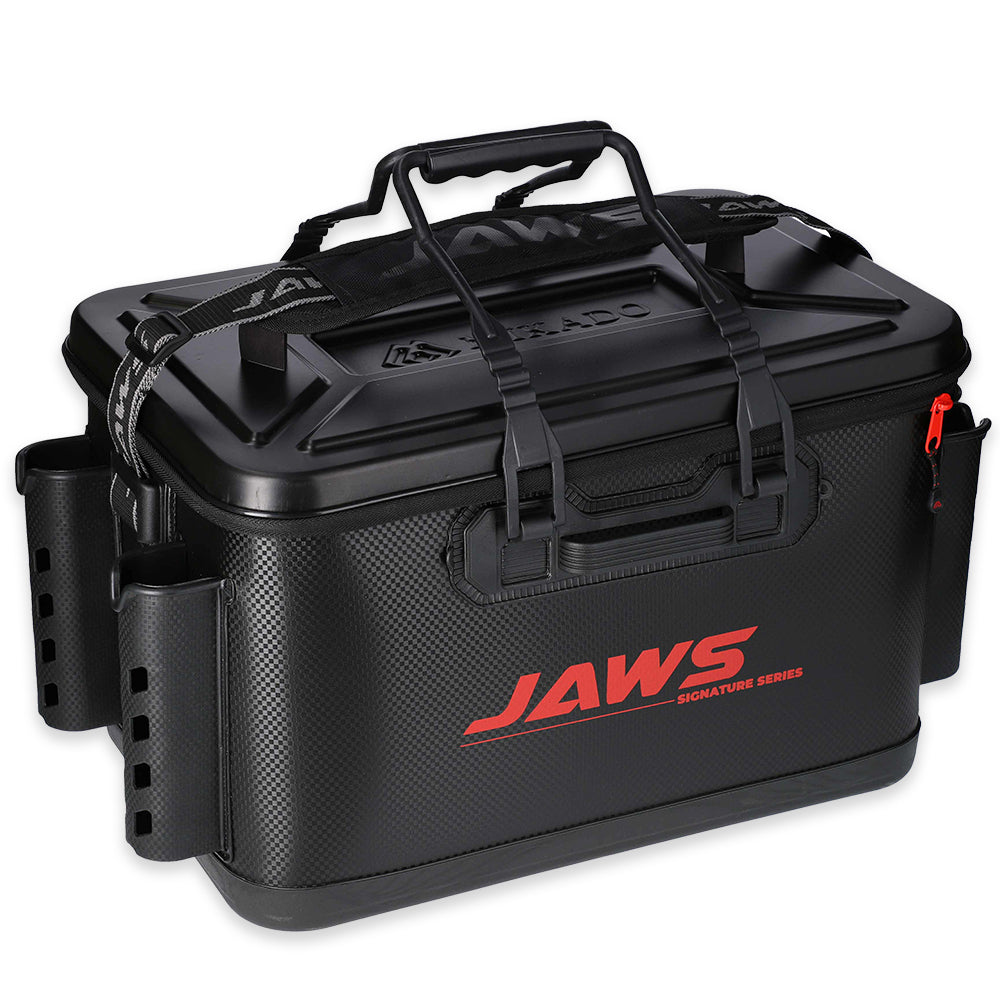 Mikado Jaws Eva Fishing Tackle Box X-Large - 4 Rod Mounts | Waterproof Tackle Bag