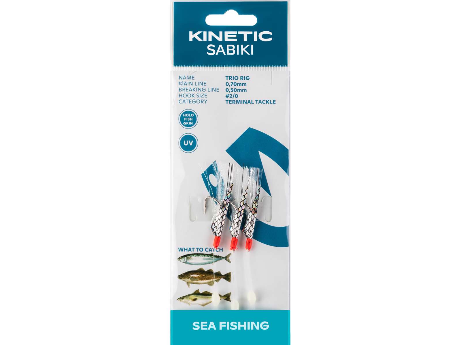 Kinetic Sabiki Trio 3 Hook Sea Rig