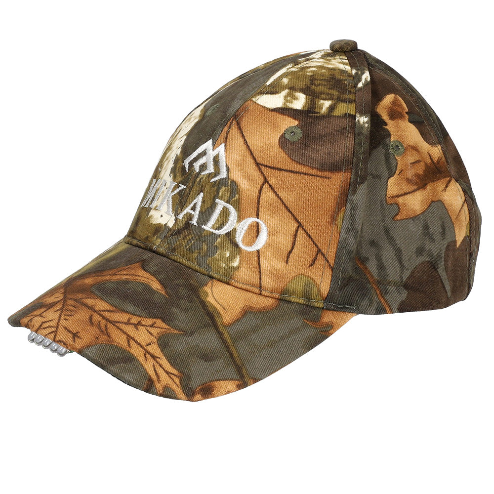 Mikado LED Baseball Fishing Cap Camouflage - Batteries Included LED Lights