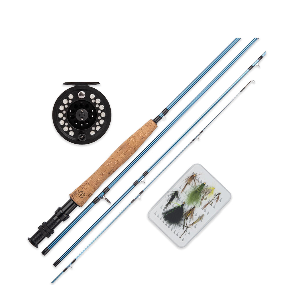 Wychwood Fly Fishing Kit - Fly Rod | Fly Reel | Fly lines | Fly Box With Flies | Rod Tube
