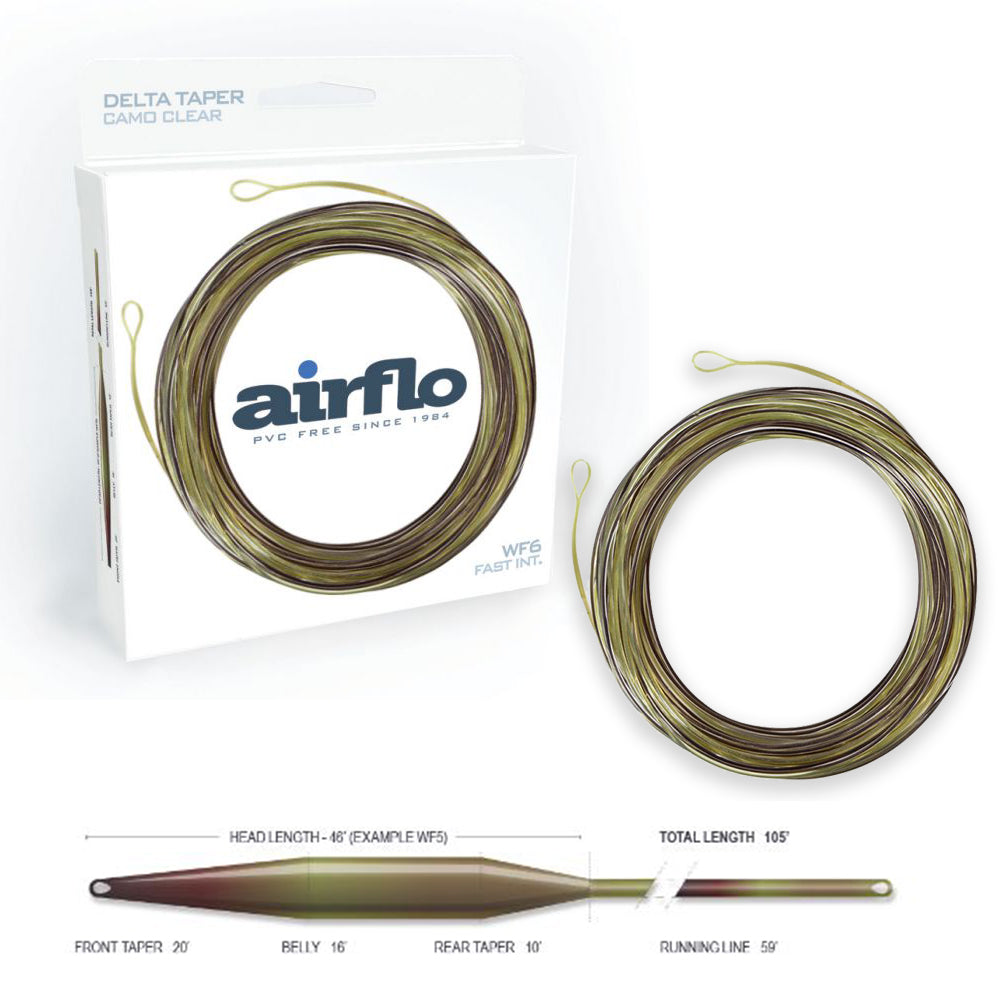 Airflo Delta Taper Camo Clear Fly Line - Fast Intermediate 