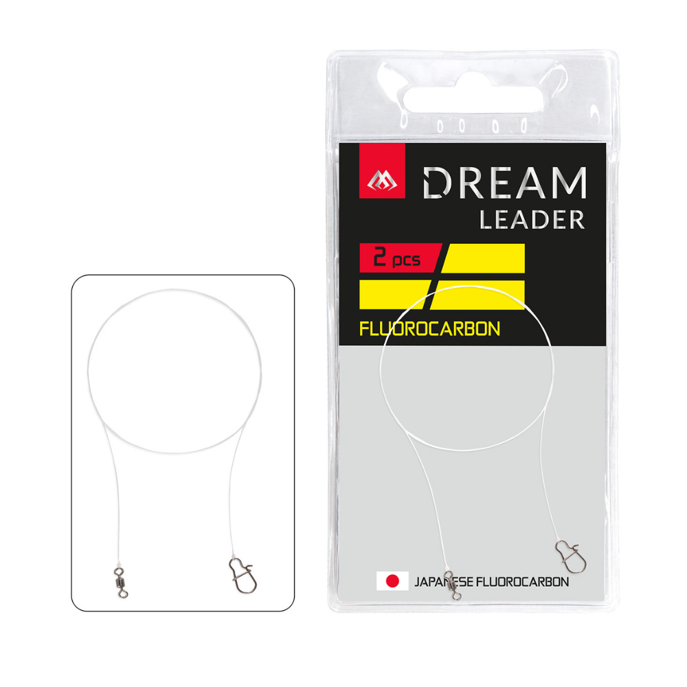 Mikado Dream Leader Fluorocarbon 2pcs - Thin Light Leader 30cm - 5 / 7 / 10lb