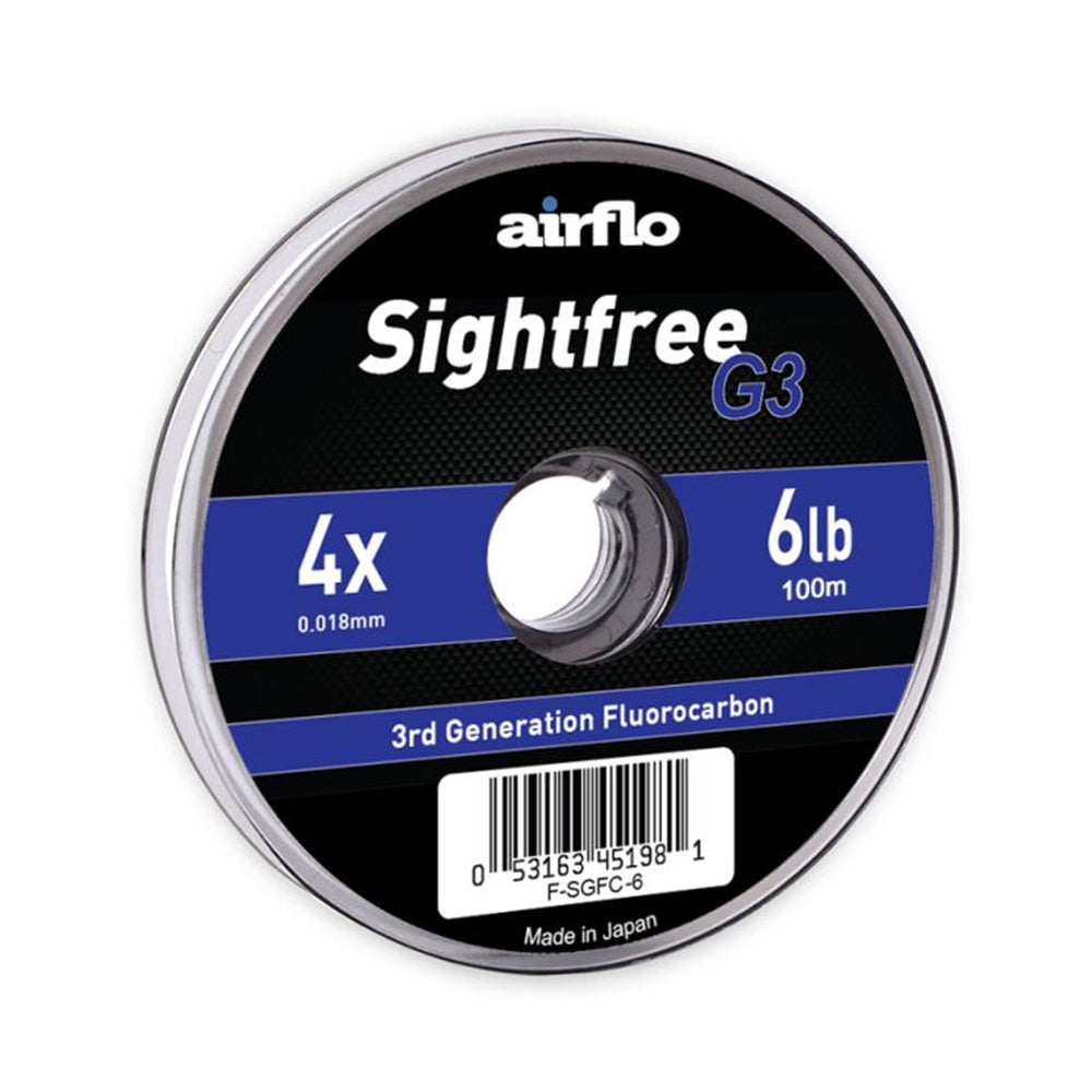 Airflo Sightfree G3 Fluorocarbon Tippet - Leader - Fishing Line 100M Spool