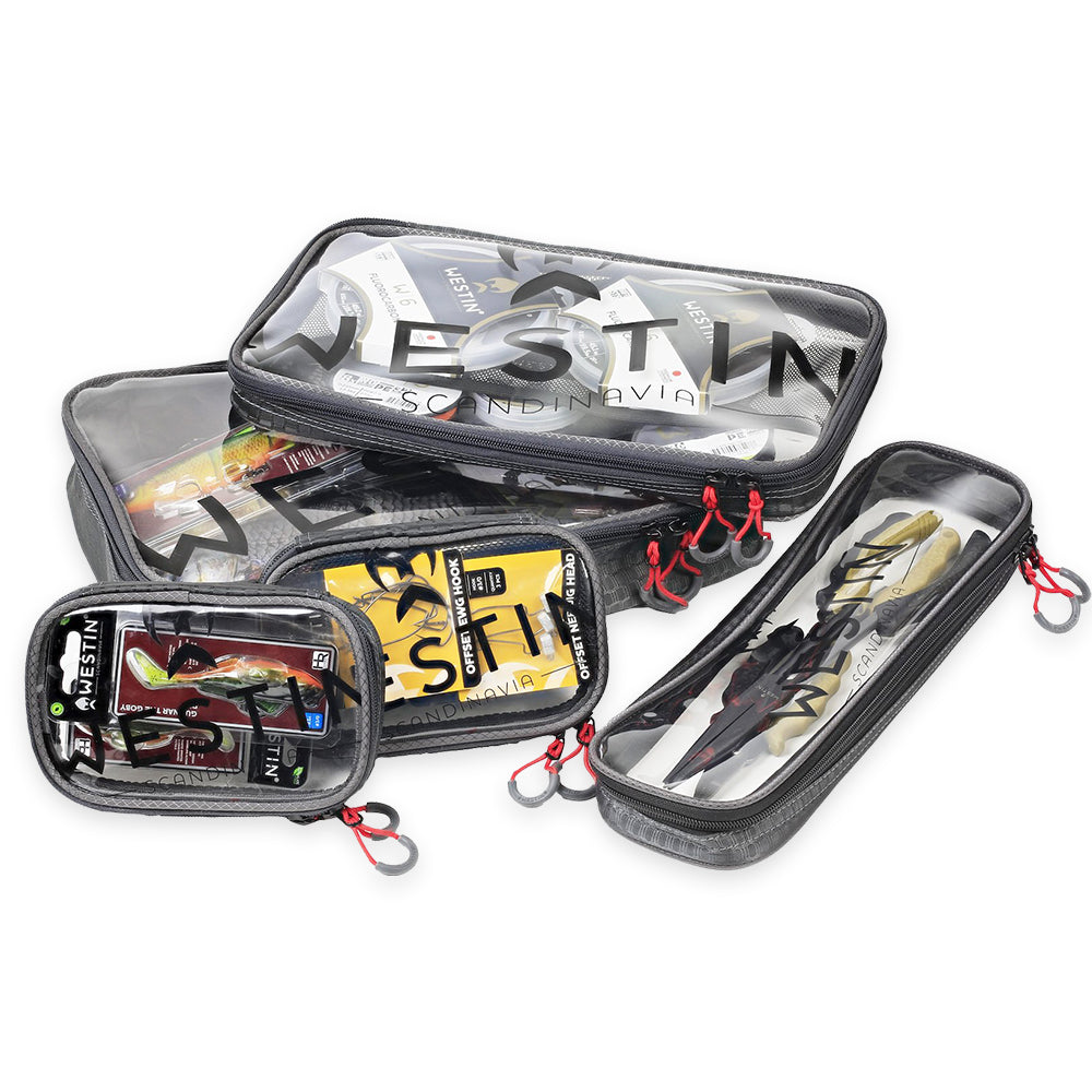 Westin W4 Tackle Storage Pouches Clear 5pcs - Multi-purpose Fishing Storage Bags