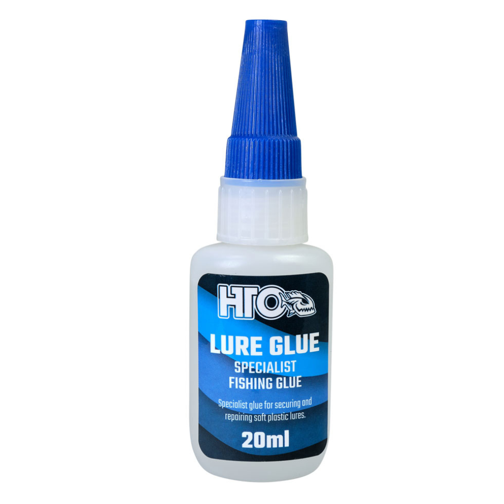 HTO Fishing Lure Glue 20ml - Specialist Soft Plastic Fishing Lure Glue 