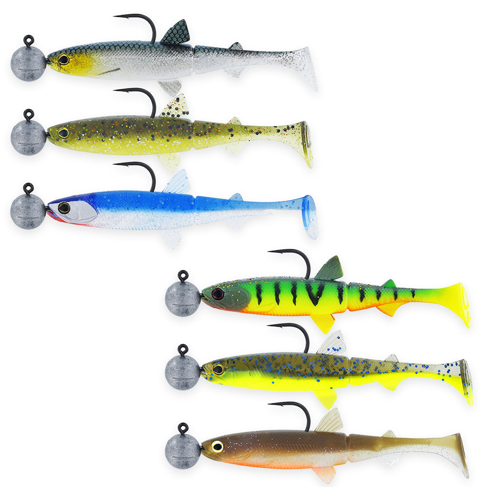 Westin Hypoteez Shadtail RnR Pre-rigged Soft Bait Lures Mix - 3pcs | 6.5cm | 3g