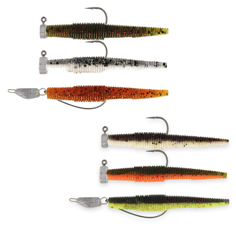 Westin Ned Worm Slim Pred-Rigged Lures 3 pack