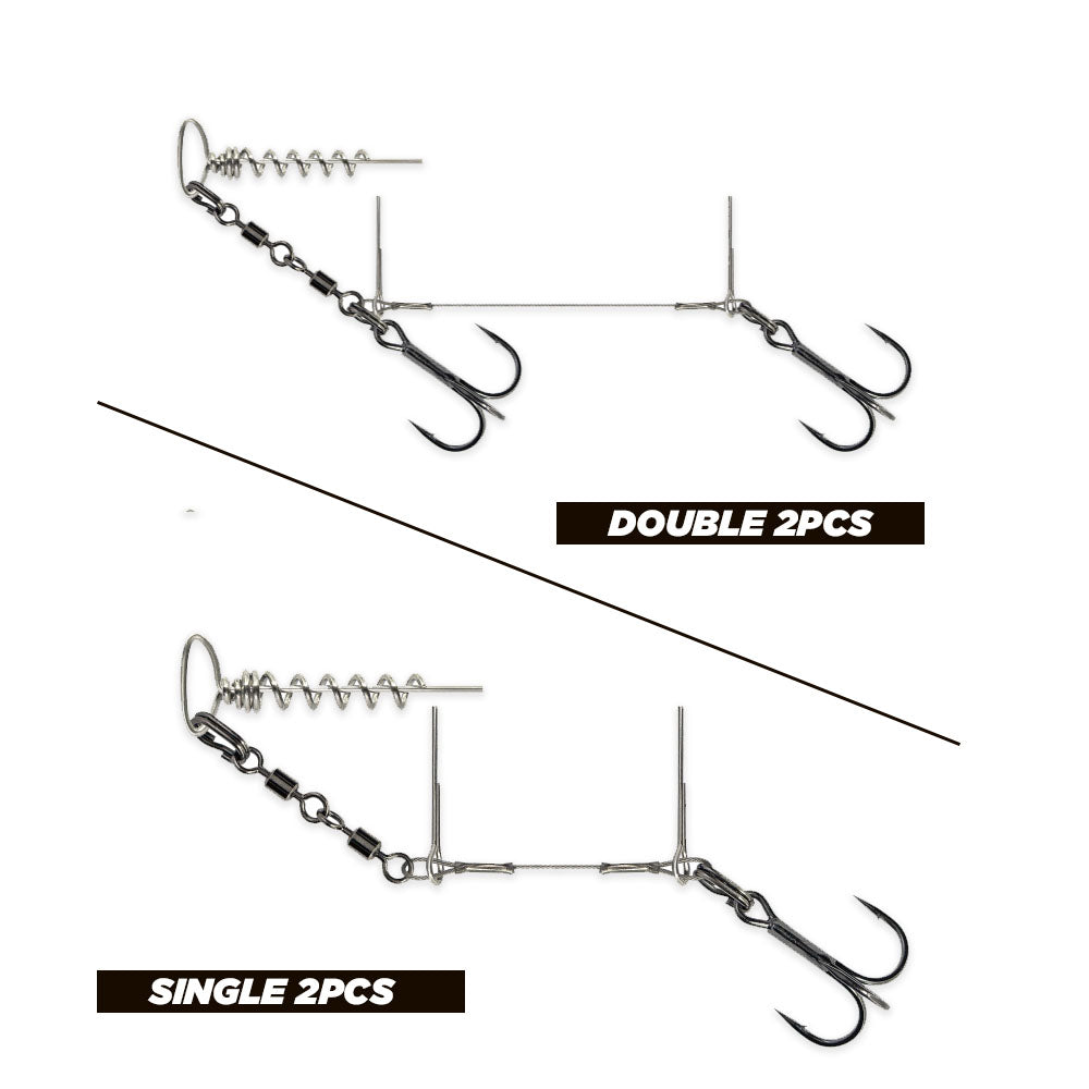 Savage Gear Spin Corkscrew Rig Carbon 49 - Double / Single Hook