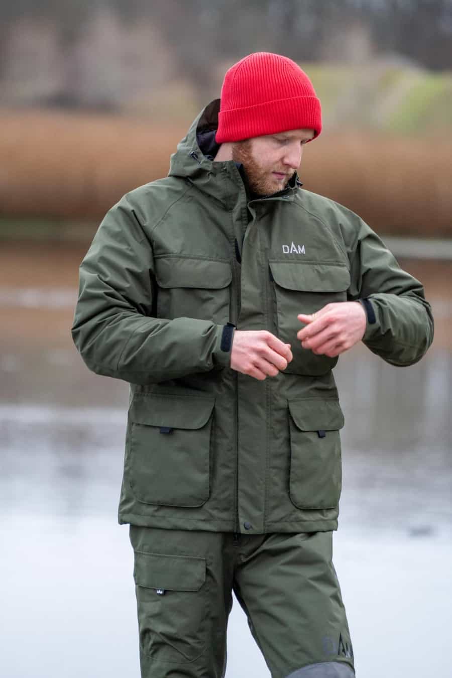 Dam Manitoba Fishing Jacket - Thyme Green - Sizes M-Xxxl