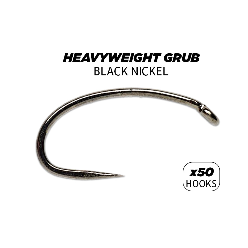 Fulling Mill Heavyweight Grub Black Nickel Hooks