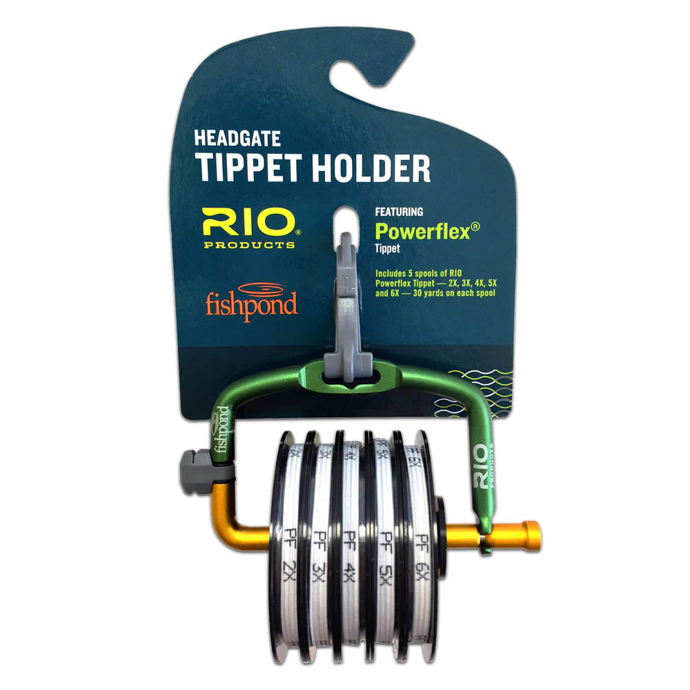 RIO FISHPOND HEADGATE TIPPET HOLDER + 5 SPOOLS OF POWERFLEX TIPPET