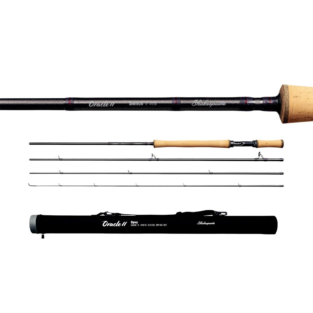 SHAKESPEARE ORACLE 2 SWITCH 4 PIECE FLY ROD 11FT WITH ROD TUBE