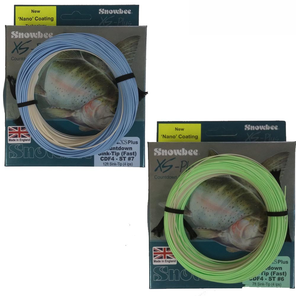 SNOWBEE XS-PLUS COUNTDOWN FAST SINK-TIP FLY LINES 7 & 12ft TIPS