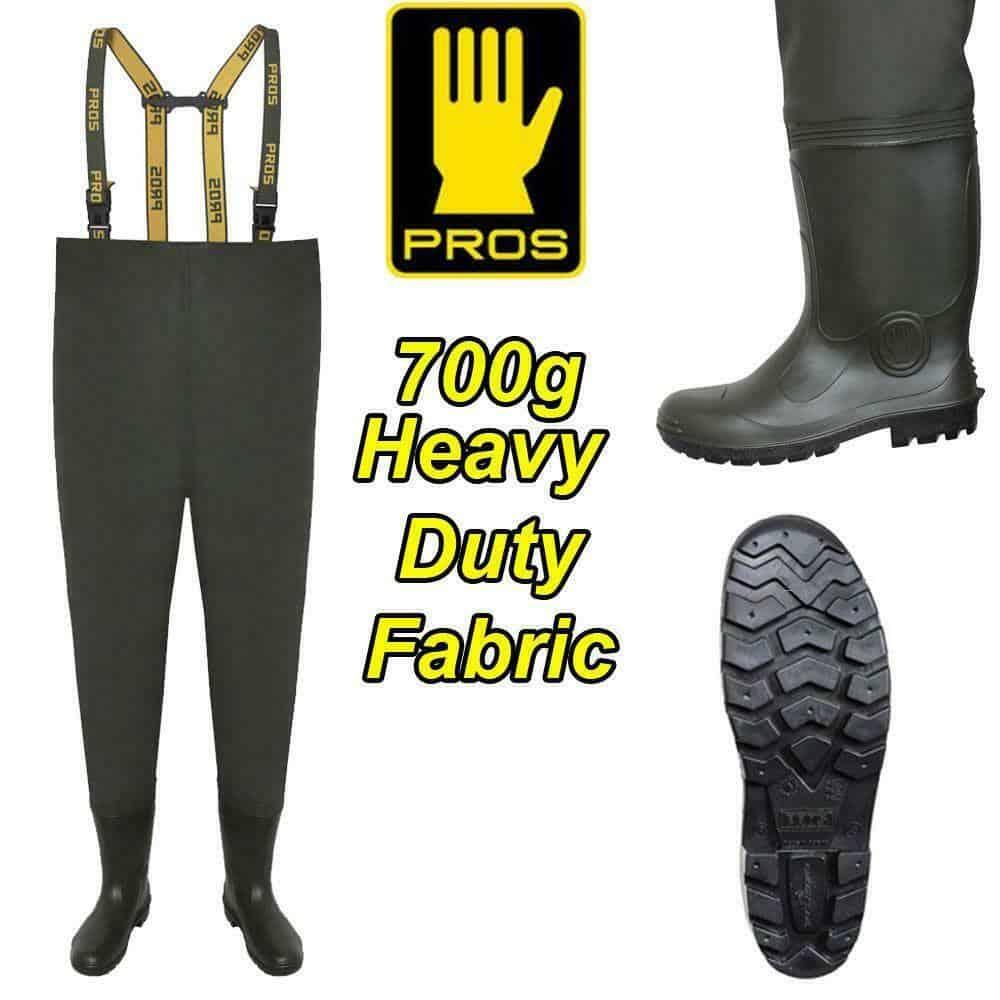 Pros 700g Deluxe Heavy Duty Chest Waders