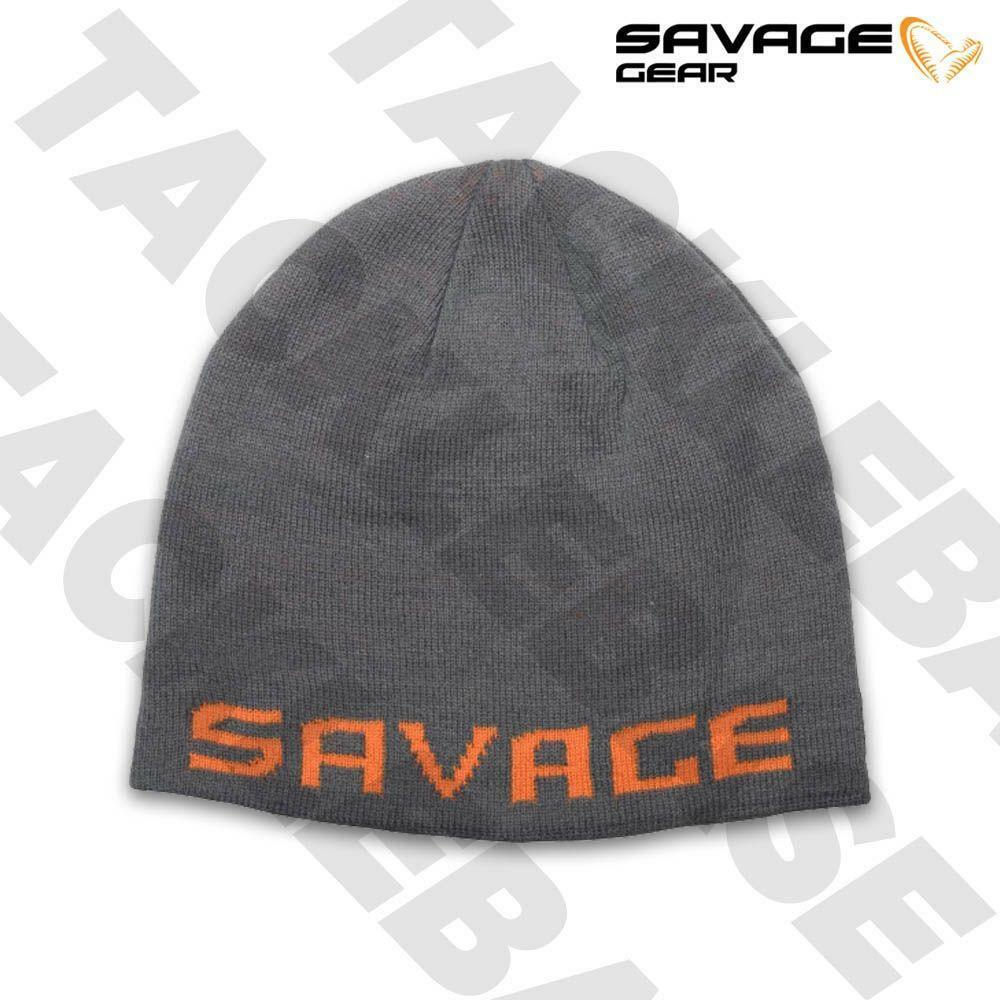 Savage Gear Logo Fishing Beanie - Grey/Orange
