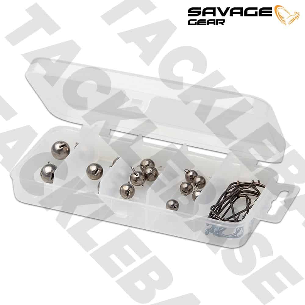 Savage Gear Cheb Head Kit Tungsten Weights & Hooks - 30Pcs