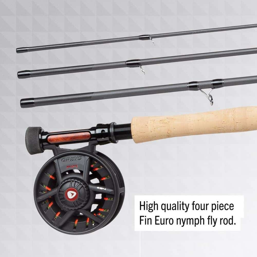 Greys Fin Euro Nymph Fly Combo - Rod/Reel/Line Kit, Nymph Fly