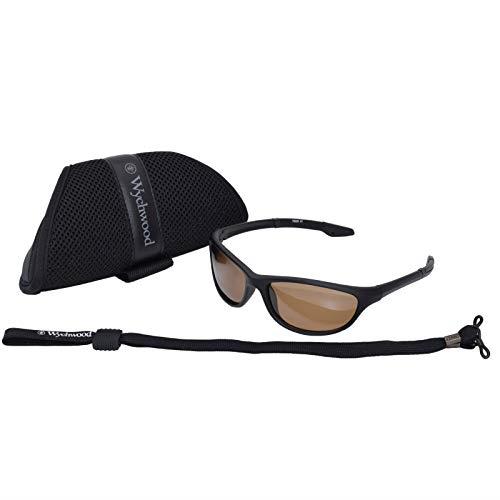 Wychwood Black Wrap Sunglasses Brown Lense