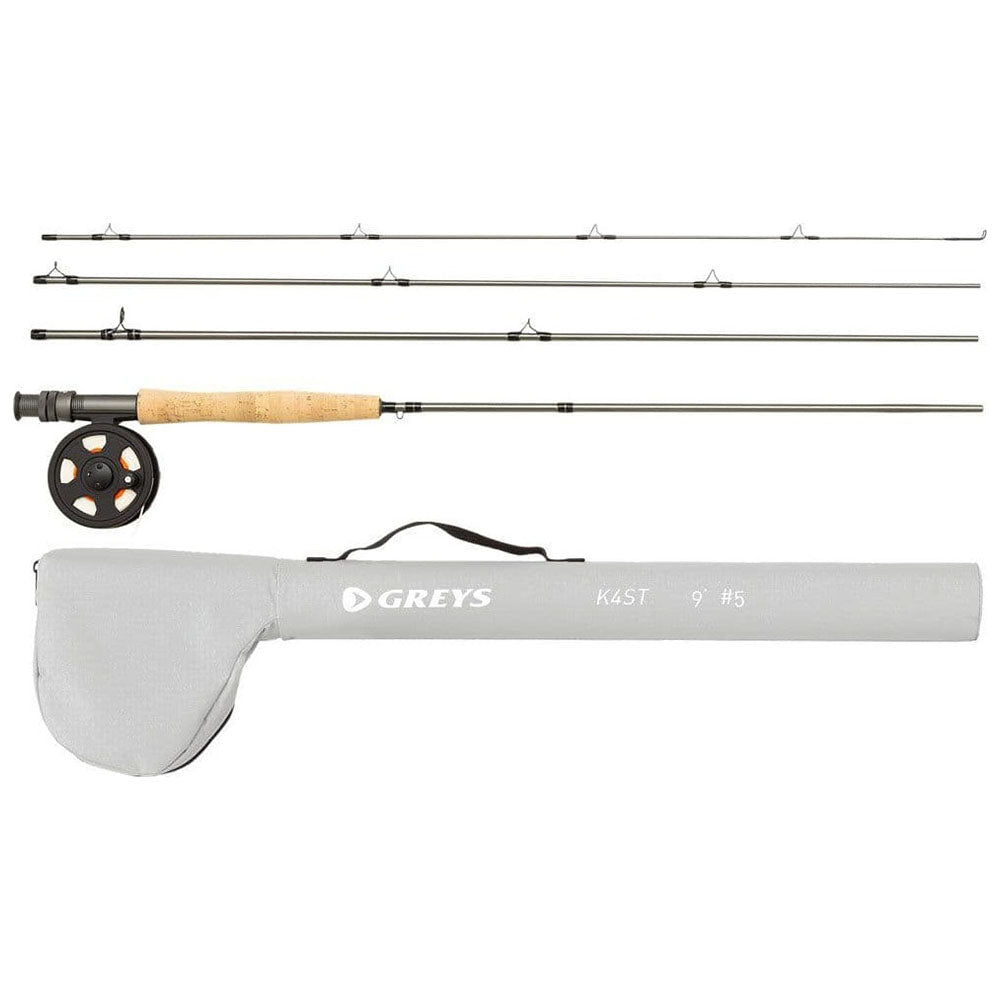 Greys K4ST Fly Fishing Rod Combo With Reel Line &amp; Travel Tube