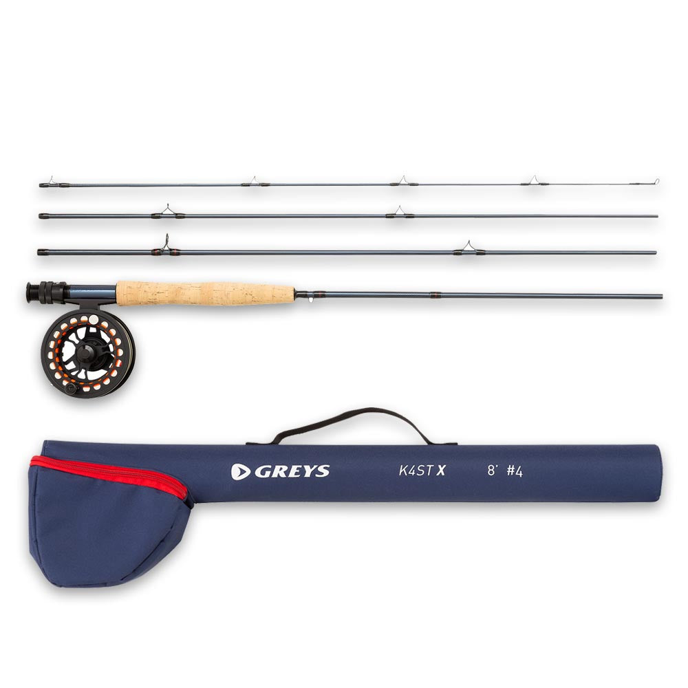Greys K4ST X Fly Fishing Rod Combo With Reel Line & Travel Tube