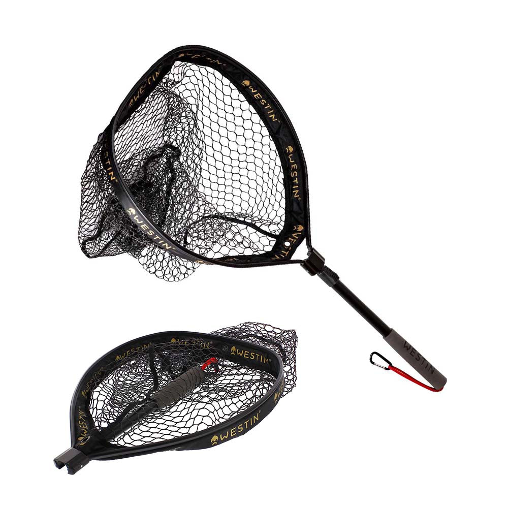 Telescopic Landing Net 90CM Extendable Fishing Net Pole Portable Folding  Rubber Landing Net Fishing Accessory